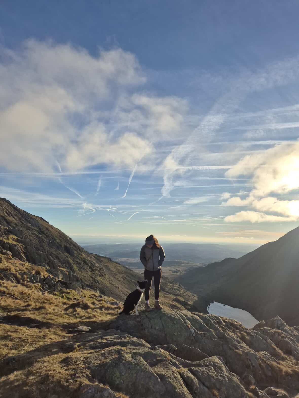 Beth, Paws & Peaks co-founder, on a fellside walk